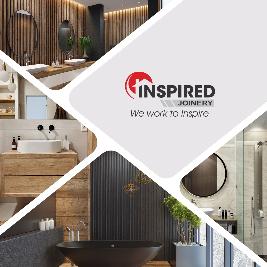 Four inspirational bathroom designs showcasing Inspired Joinery's modern bathroom renovations Central Coast Wide