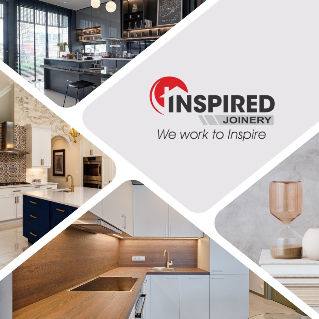 Collage of modern kitchen designs showcasing Inspired Joinery's expertise, a leading Kitchen Renovator in Sydney.