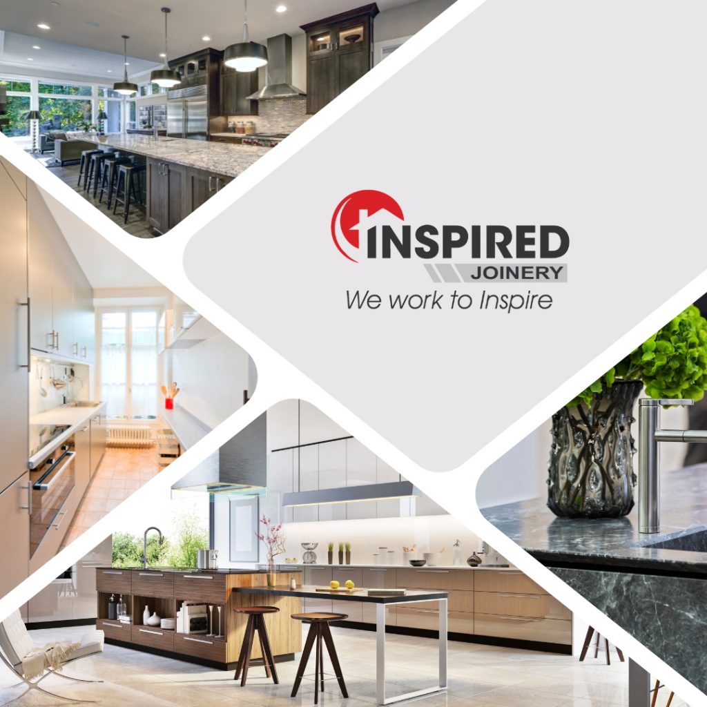 Collage of sophisticated kitchen designs reflecting Inspired Joinery's expertise in Sydney Kitchen Renovation, showcasing a variety of styles and innovations.